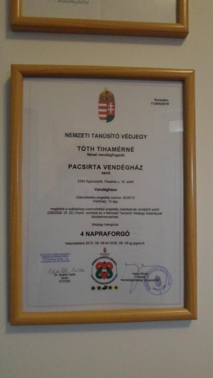 Pacsirta Vendeghaz Ξενοδοχείο Egerszalók Εξωτερικό φωτογραφία